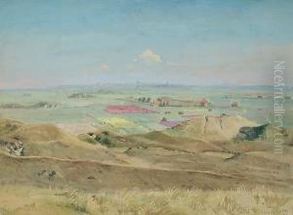 View From A Hill Oil Painting by Neville Stephen Lytton