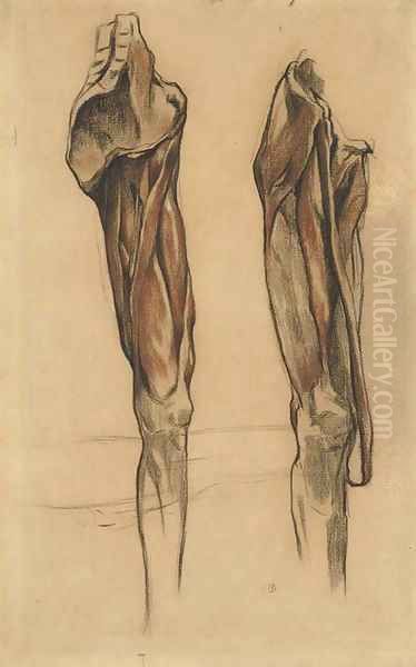 Study of two echorche legs Oil Painting by Eugene Delacroix