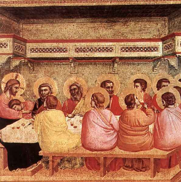 Last Supper 1320-25 Oil Painting by Giotto Di Bondone