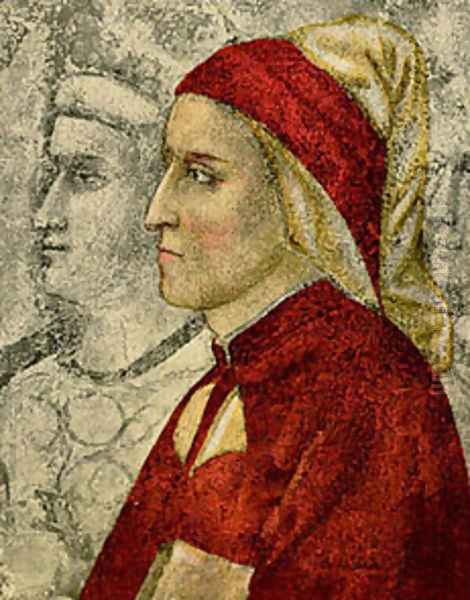 Dante Alighieri Oil Painting by Giotto Di Bondone