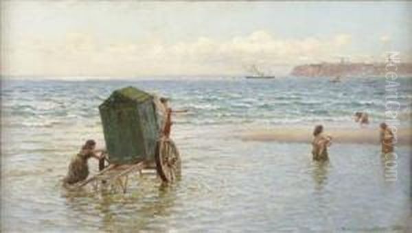 By The Seaside Oil Painting by Hamilton Macallum