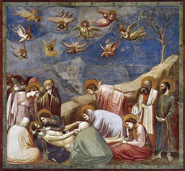 No. 36 Scenes from the Life of Christ- 20. Lamentation (The Mourning of Christ) 1304-06 Oil Painting by Giotto Di Bondone