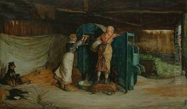 Winnowing Mustard Seed Oil Painting by Robert Walker Macbeth