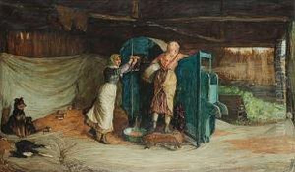 Winnowing Mustard Seed Oil Painting by Robert Walker Macbeth