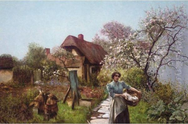 Under The Blossom Oil Painting by Robert Walker Macbeth