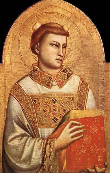 Saint Stephen 1320-25 Oil Painting by Giotto Di Bondone