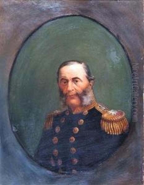 A Quarter Length Portrait Of A Naval Officer Oil Painting by Henry Macbeth-Raeburn