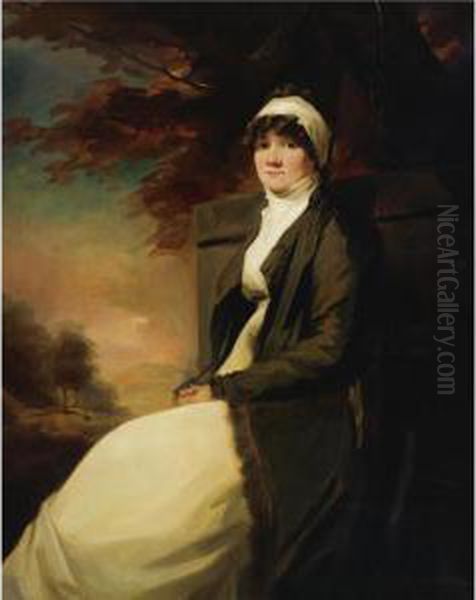 Portrait Of Zepherina Veitch Of Eliock Oil Painting by Henry Macbeth-Raeburn