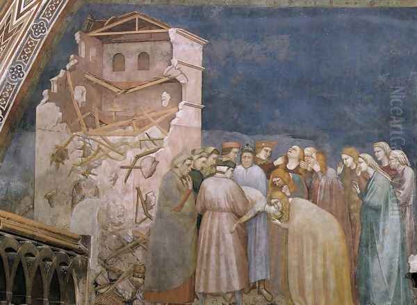 The Death of the Boy in Sessa 1310s Oil Painting by Giotto Di Bondone