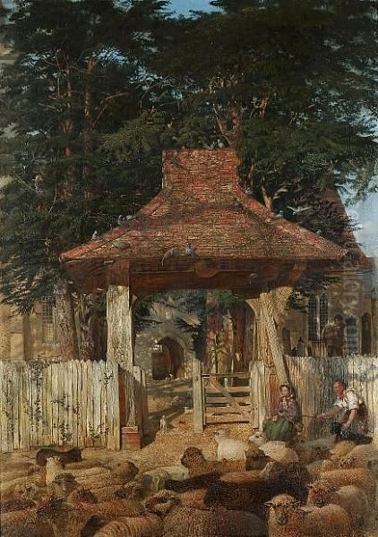 The Lychgate, Beckenham Church Oil Painting by Andrew MacCallum