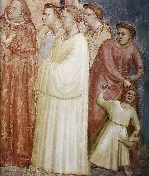 Scenes from the Life of Saint Francis- 2. Renunciation of Wordly Goods (detail) 1325 Oil Painting by Giotto Di Bondone