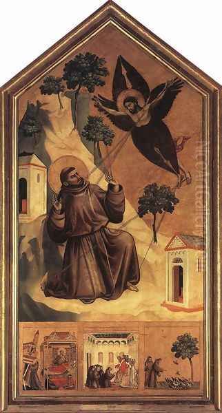 Stigmatization of St Francis 1300 Oil Painting by Giotto Di Bondone