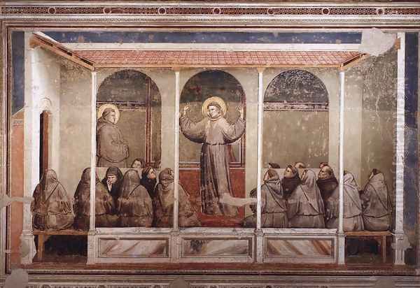 Scenes from the Life of Saint Francis- 3. Apparition at Arles 1325 Oil Painting by Giotto Di Bondone