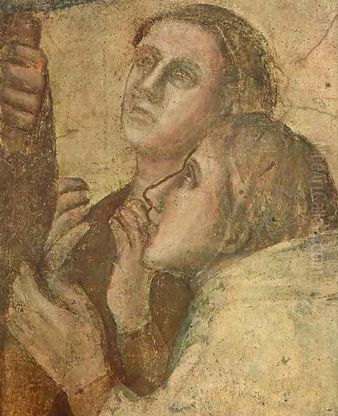 Scenes from the Life of St John the Evangelist- 2. Raising of Drusiana (detail 2) 1320 Oil Painting by Giotto Di Bondone