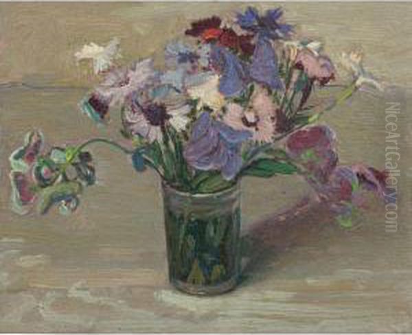 Flower Study Oil Painting by James Edward Hervey MacDonald