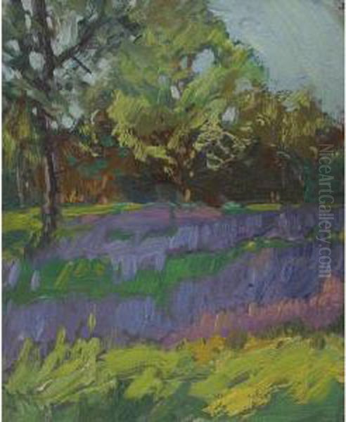 Lupines, High Park Oil Painting by James Edward Hervey MacDonald