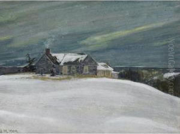 Old House In High Park, On Hill Near Ridout St. Oil Painting by James Edward Hervey MacDonald