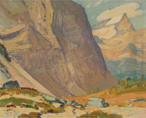 Near Mt. Odaray, Rocky Mts. Oil Painting by James Edward Hervey MacDonald