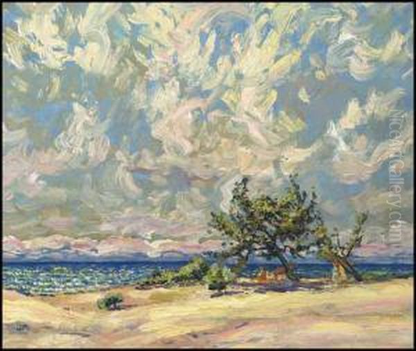 Sketch For A Sandy Beach, Lake Ontario Oil Painting by James Edward Hervey MacDonald