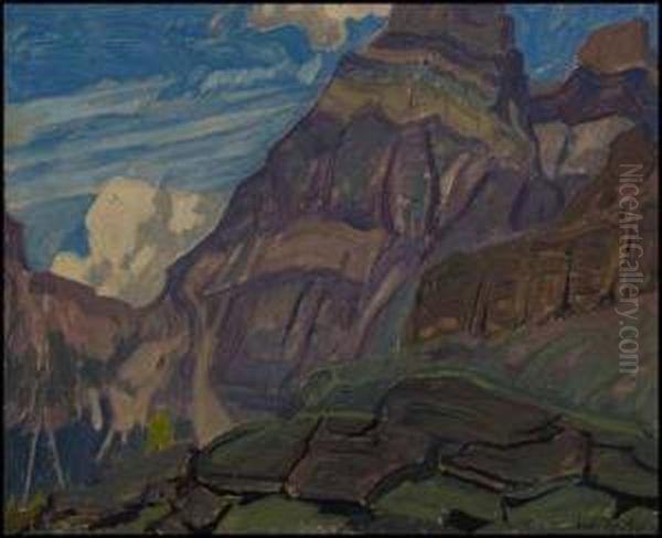 Mt. Huber, Lake O'hara Oil Painting by James Edward Hervey MacDonald