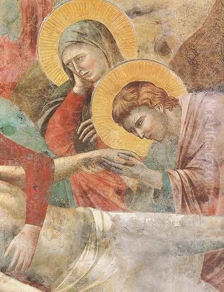 Scenes from the New Testament- Lamentation (detail 1) 1290s Oil Painting by Giotto Di Bondone