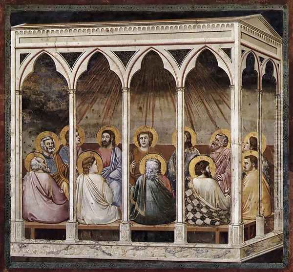 No. 39 Scenes from the Life of Christ- 23. Pentecost 1304-06 Oil Painting by Giotto Di Bondone