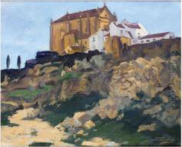 A Village Church In The Ronda Oil Painting by William Alister Macdonald