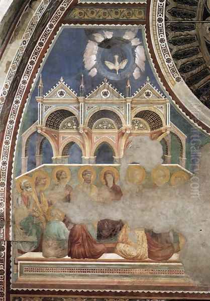 Scenes from the New Testament- Pentecost 1290s Oil Painting by Giotto Di Bondone