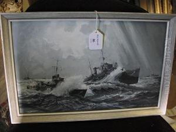 Winter Weather For The Navy Oil Painting by William Macdowell