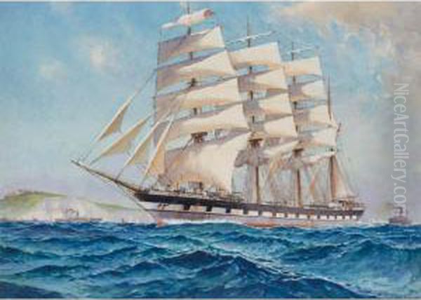 Clipper Off The South Coast Oil Painting by William Macdowell