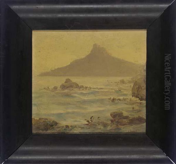 Lion's Head Sunrise, From Camps Bay, South Africa Oil Painting by Edward C. Churchill Mace