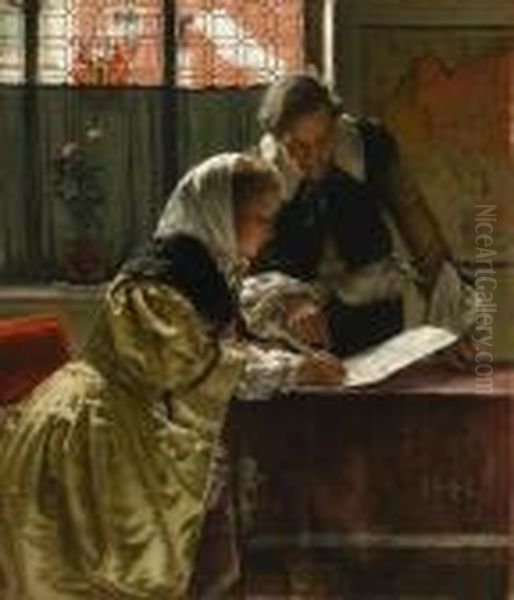 The Notary Oil Painting by Walter MacEwen