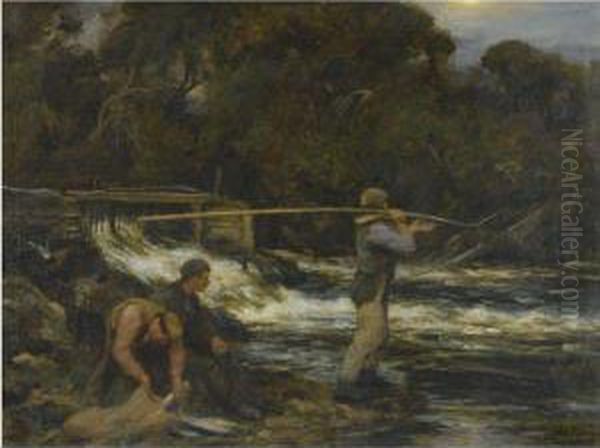 The Shoulder Net Oil Painting by William Stewart MacGeorge