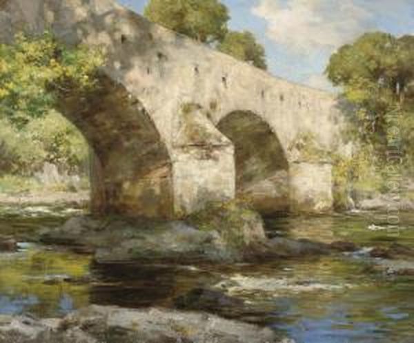 Bridge, East Lothian Oil Painting by William Stewart MacGeorge