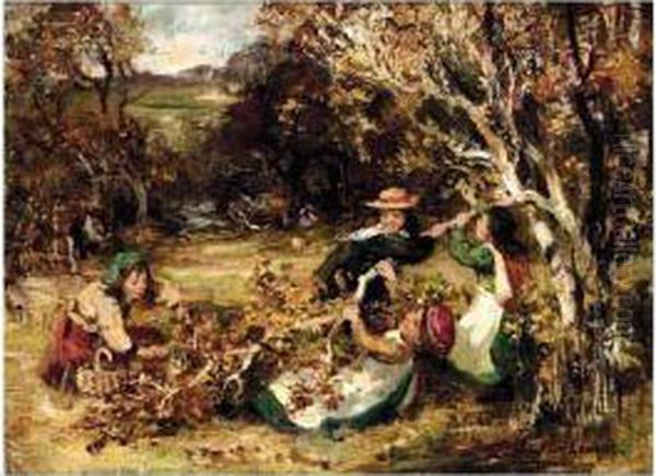 The Fruits Of Autumn Oil Painting by William Stewart MacGeorge