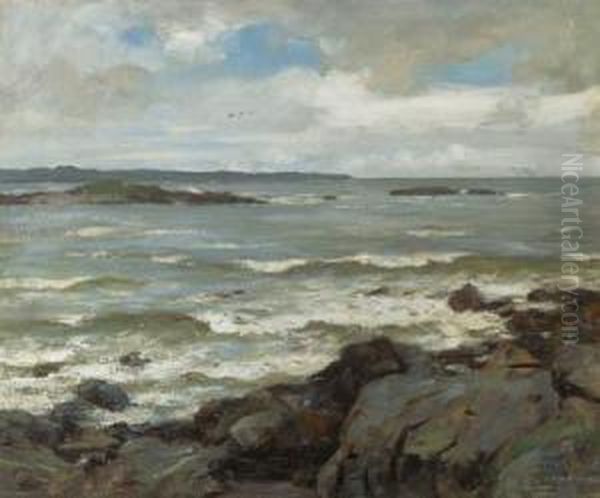 Wind In The Solway Oil Painting by William Stewart MacGeorge