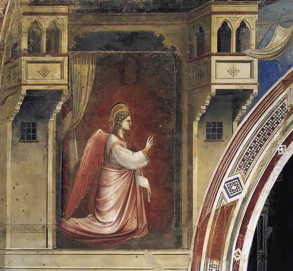 No. 14 Annunciation- The Angel Gabriel Sent by God 1306 Oil Painting by Giotto Di Bondone