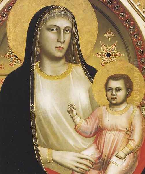 Ognissanti Madonna (detail 1) c. 1310 Oil Painting by Giotto Di Bondone