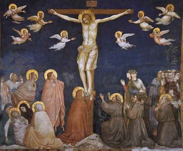 Crucifixion 1310s Oil Painting by Giotto Di Bondone