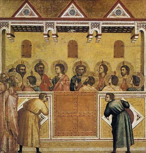 Pentecost 1320-25 Oil Painting by Giotto Di Bondone