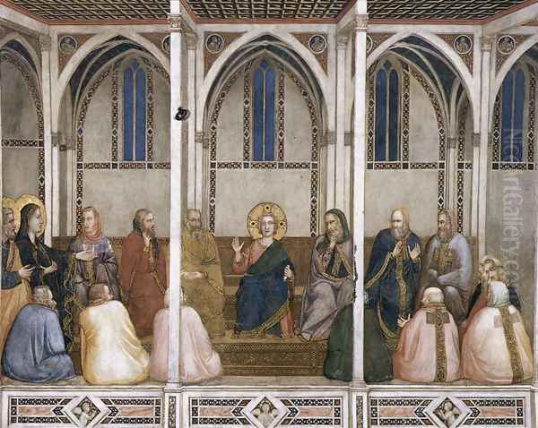 Christ Among the Doctors 1310s Oil Painting by Giotto Di Bondone