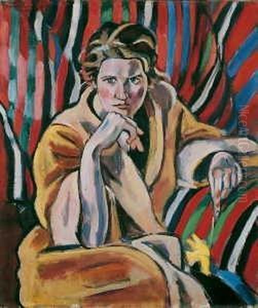 Portrat Margarete Hoff Oil Painting by Helmut Macke