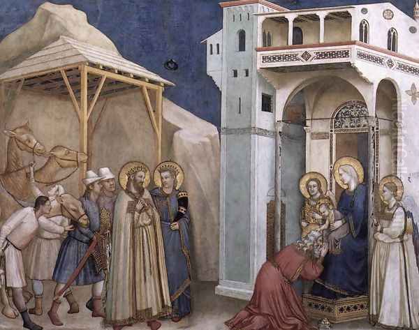 The Adoration of the Magi 1310s Oil Painting by Giotto Di Bondone