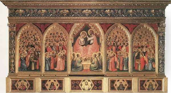 Baroncelli Polyptych c. 1334 Oil Painting by Giotto Di Bondone