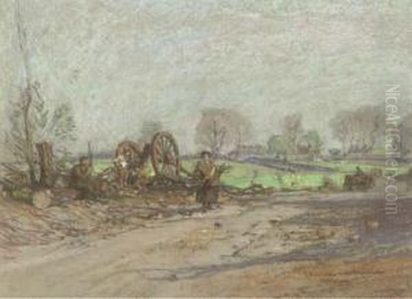 Woodcutters, Craigmillar Oil Painting by James Hamilton Mackenzie