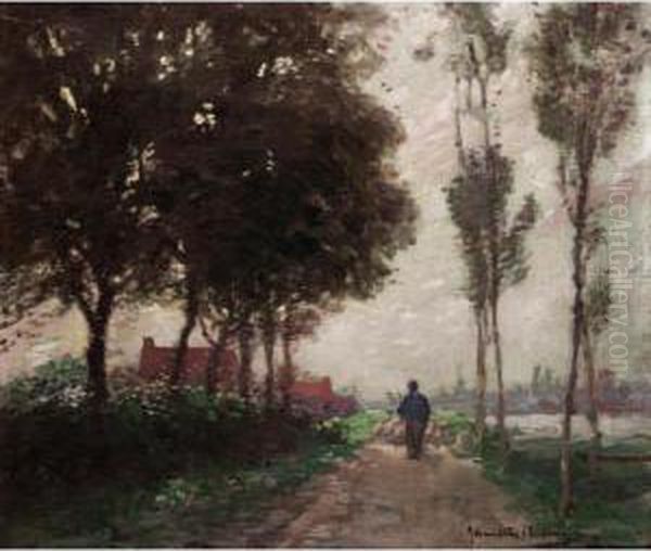 The Road Home Oil Painting by James Hamilton Mackenzie