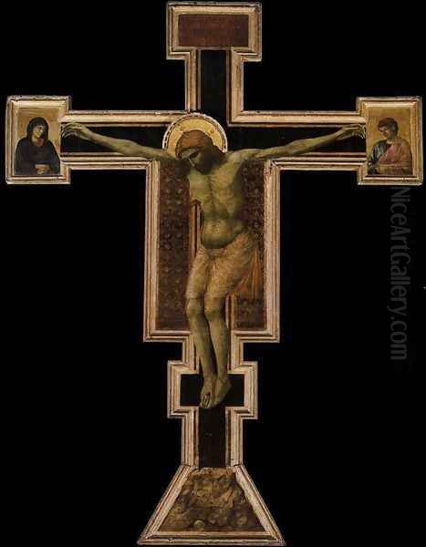 Crucifix 1290-1300 Oil Painting by Giotto Di Bondone