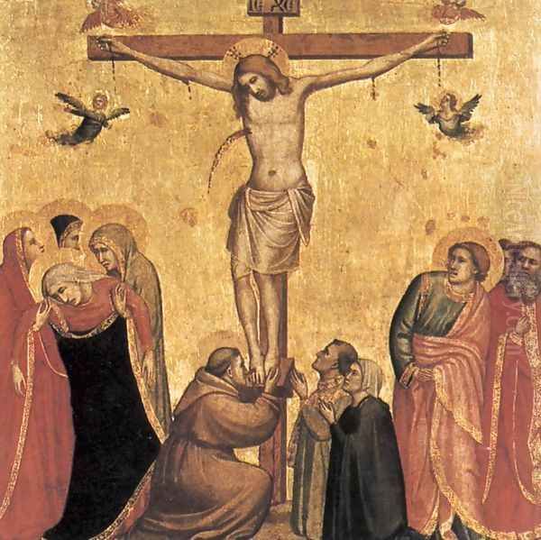 Crucifix 1320-25 Oil Painting by Giotto Di Bondone