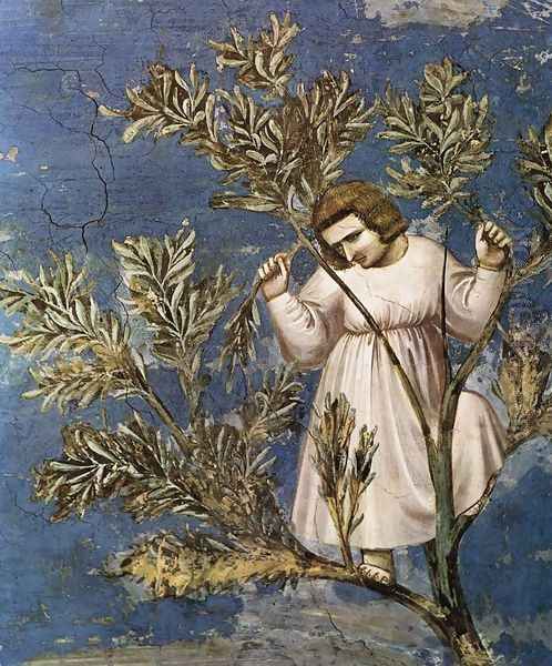 No. 26 Scenes from the Life of Christ- 10. Entry into Jerusalem (detail) 1304 Oil Painting by Giotto Di Bondone