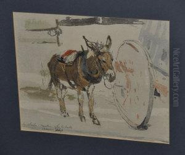 Donkey Oil Painting by Charles Hodge Mackie